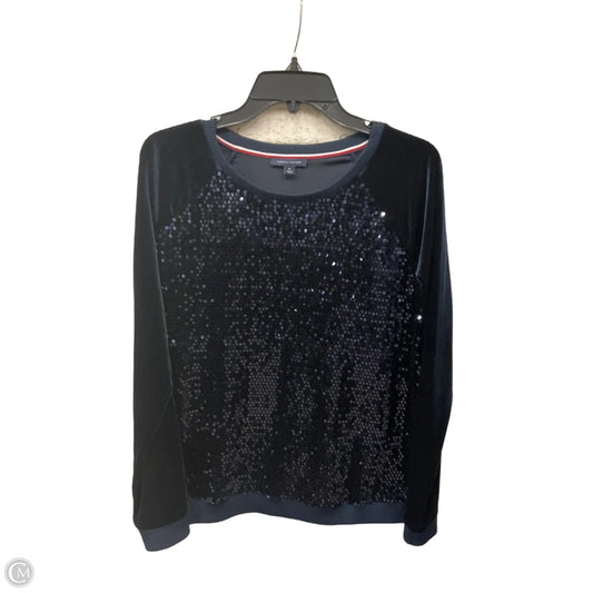 Top Long Sleeve By Tommy Hilfiger In Navy, Size: M