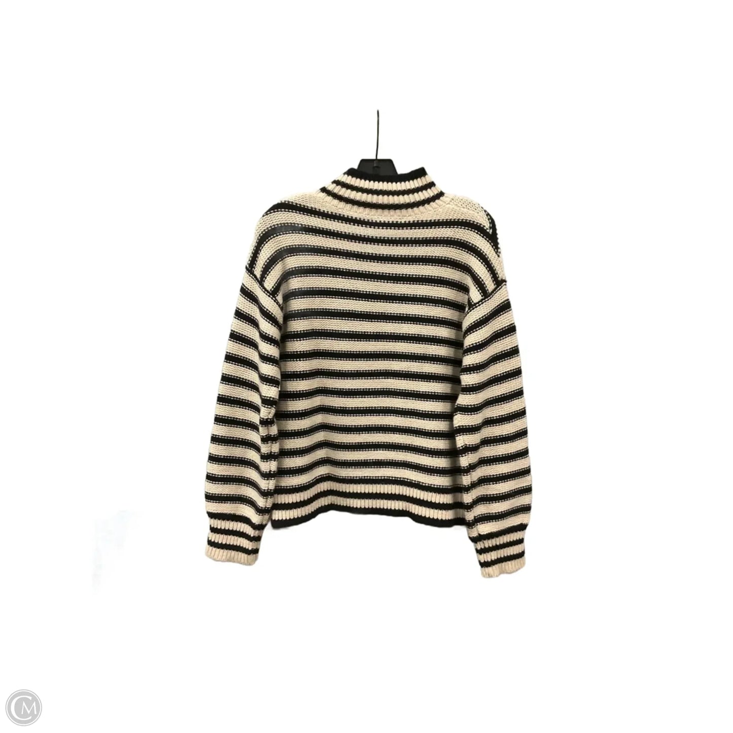 Sweater By J. Crew In Black & Cream, Size: M