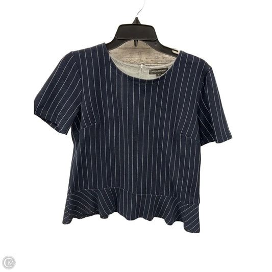 Top Short Sleeve By Banana Republic In Striped Pattern, Size: M