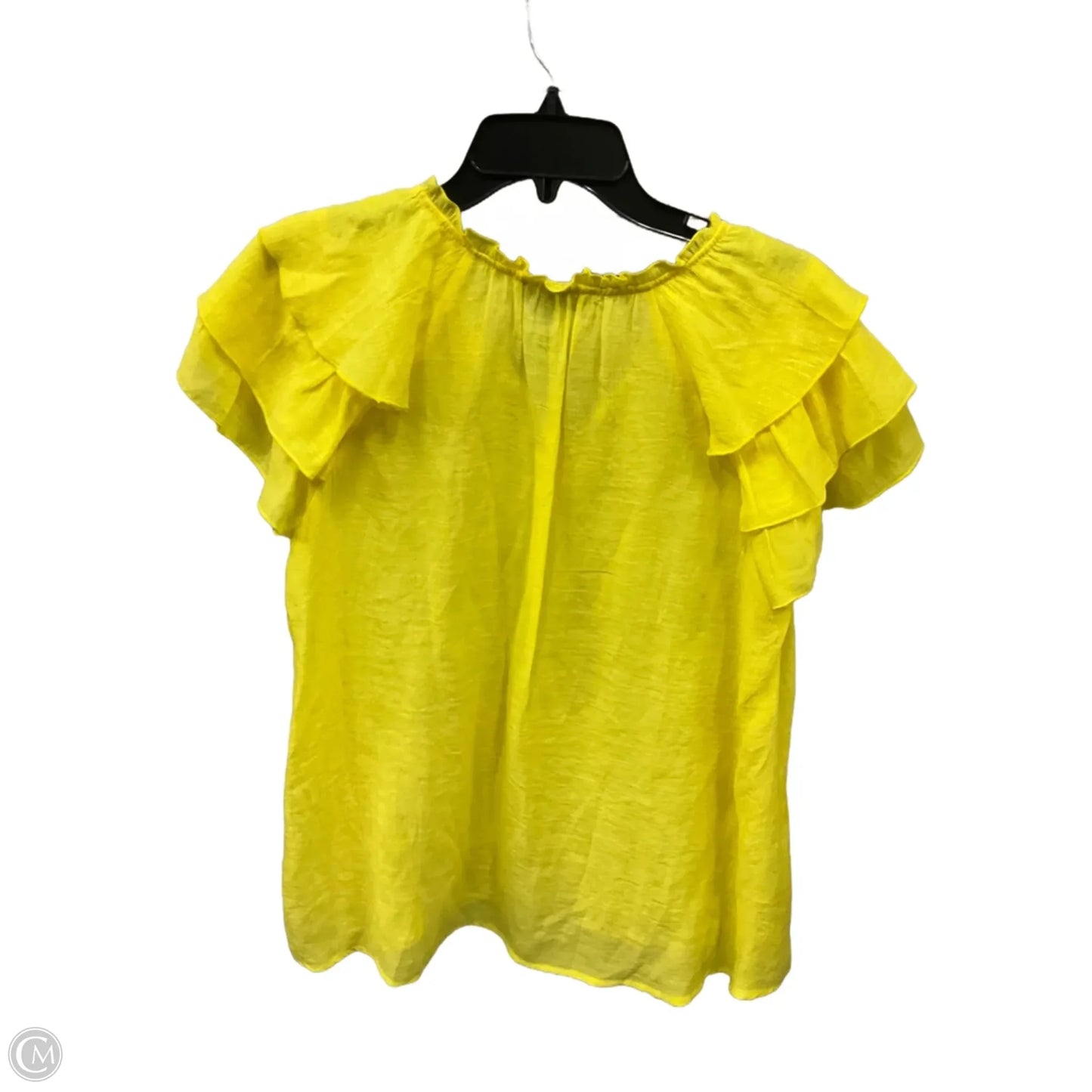 Top Sleeveless By Theory In Yellow, Size: L