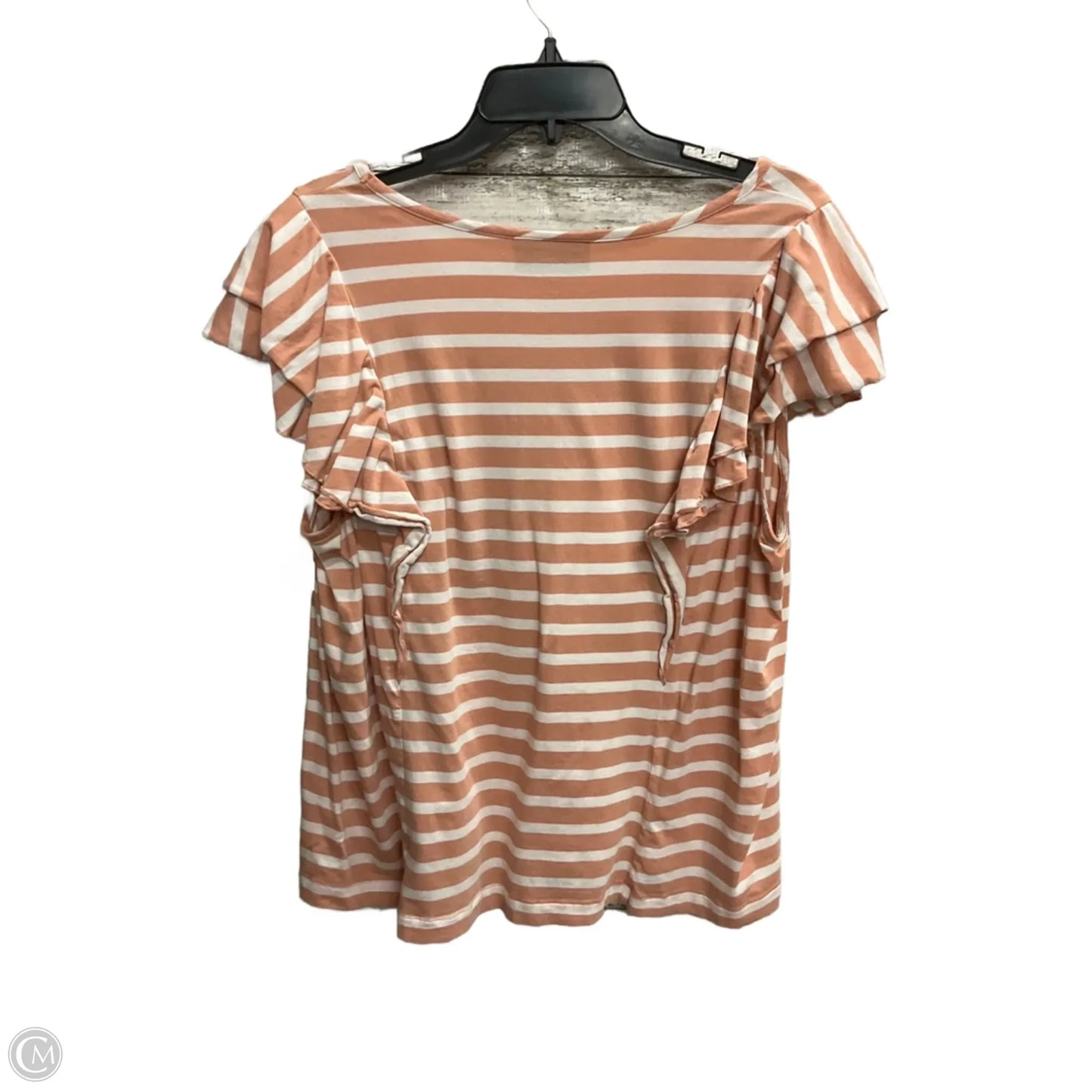 Top Short Sleeve By Lane Bryant In Striped Pattern, Size: 1x