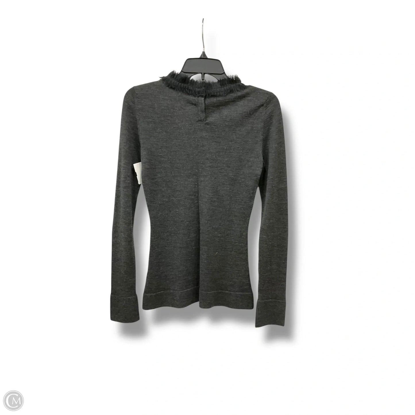 Top Long Sleeve Luxury Designer By Burberry In Grey, Size: S