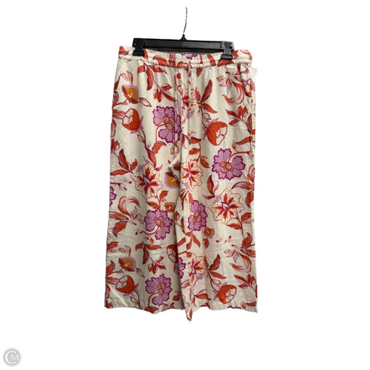 Pants Linen By Laundry In Floral Print, Size: M