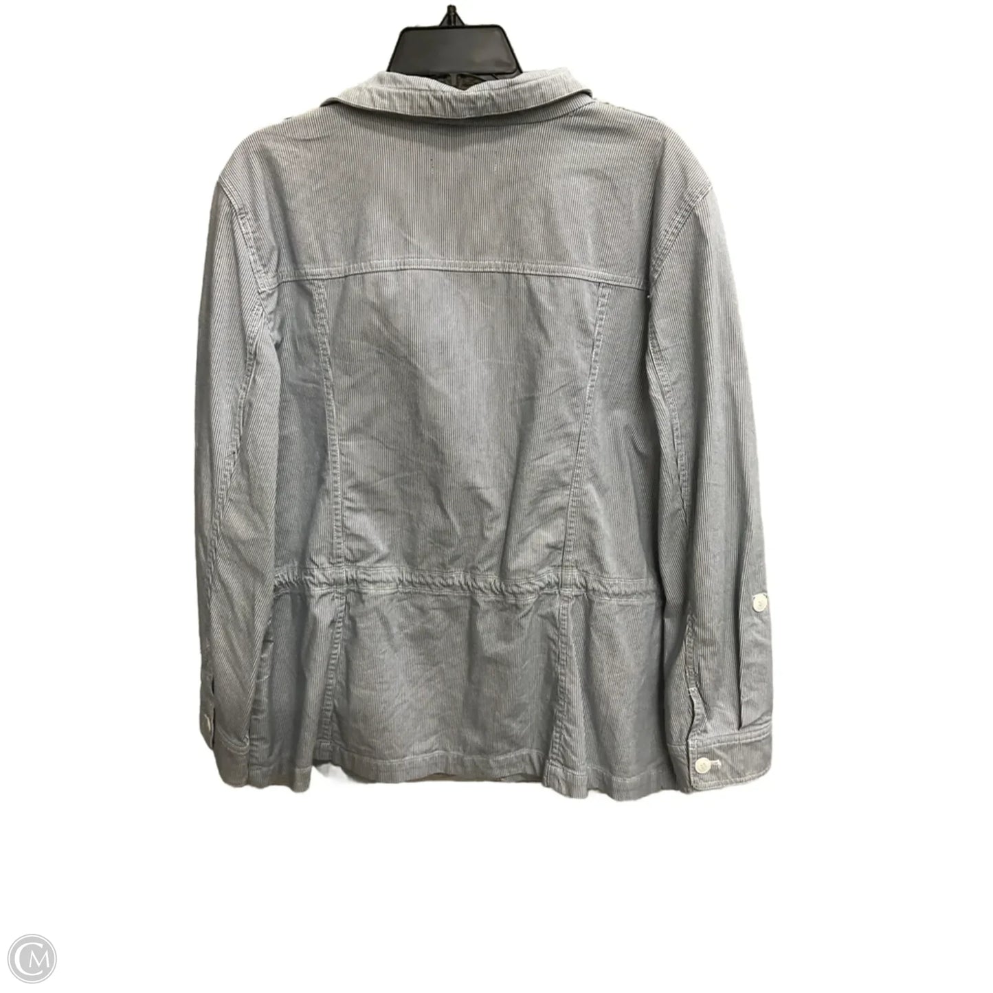 Jacket Shirt By Talbots In Striped Pattern, Size: Xl