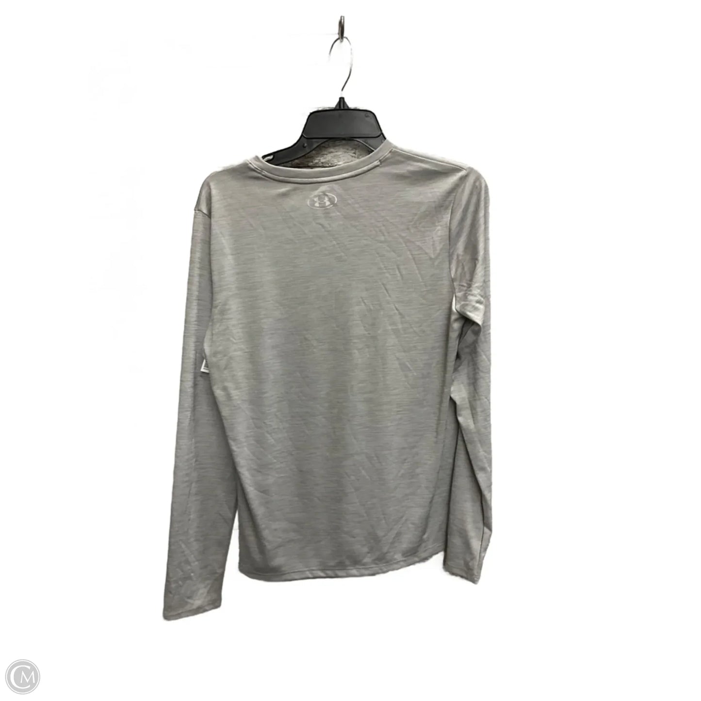Athletic Top Long Sleeve Crewneck By Under Armour In Grey, Size: M