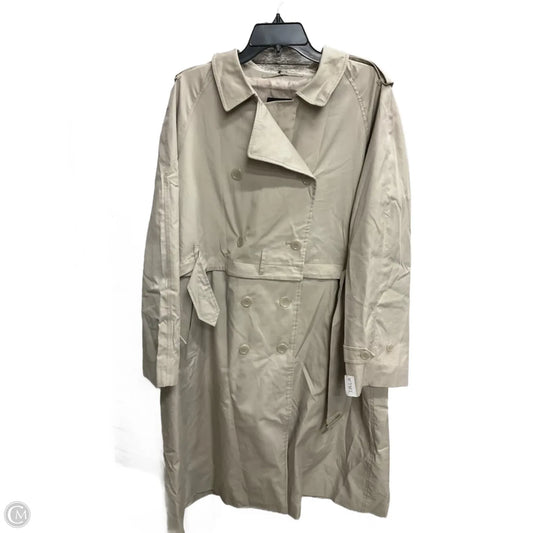 Coat Trench Coat By Clothes Mentor In Tan, Size: L