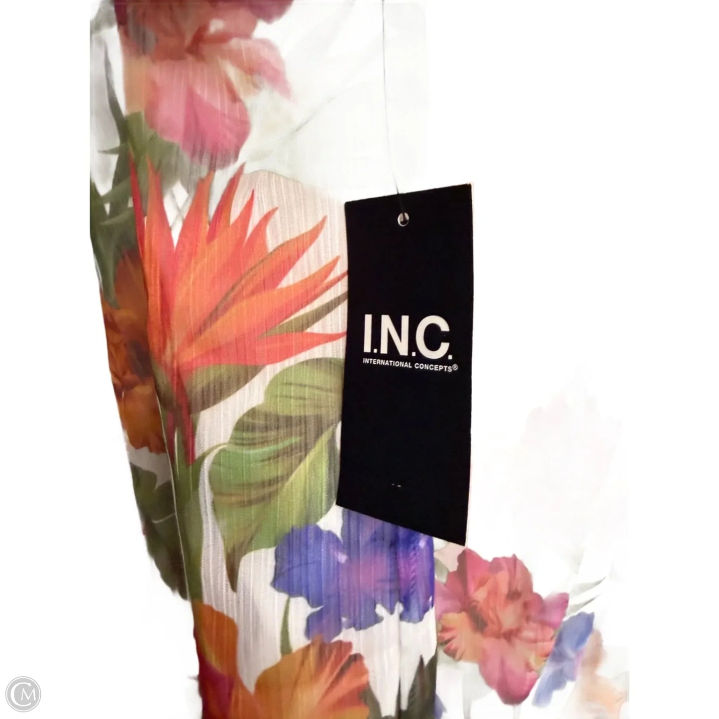Top 3/4 Sleeve By Inc In Floral Print, Size: Xxl
