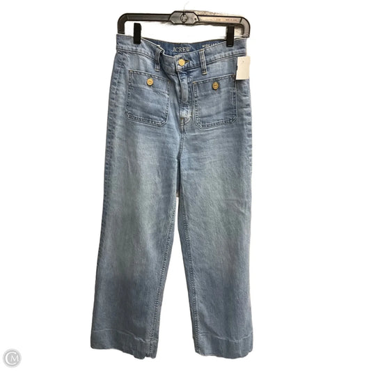 Jeans Wide Leg By J. Crew In Blue Denim, Size: 4