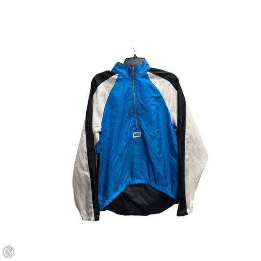 Athletic Jacket By Nike In Blue, Size: S