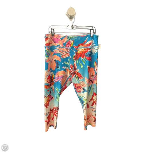 Athletic Leggings By Fila In Floral Print, Size: Xxl