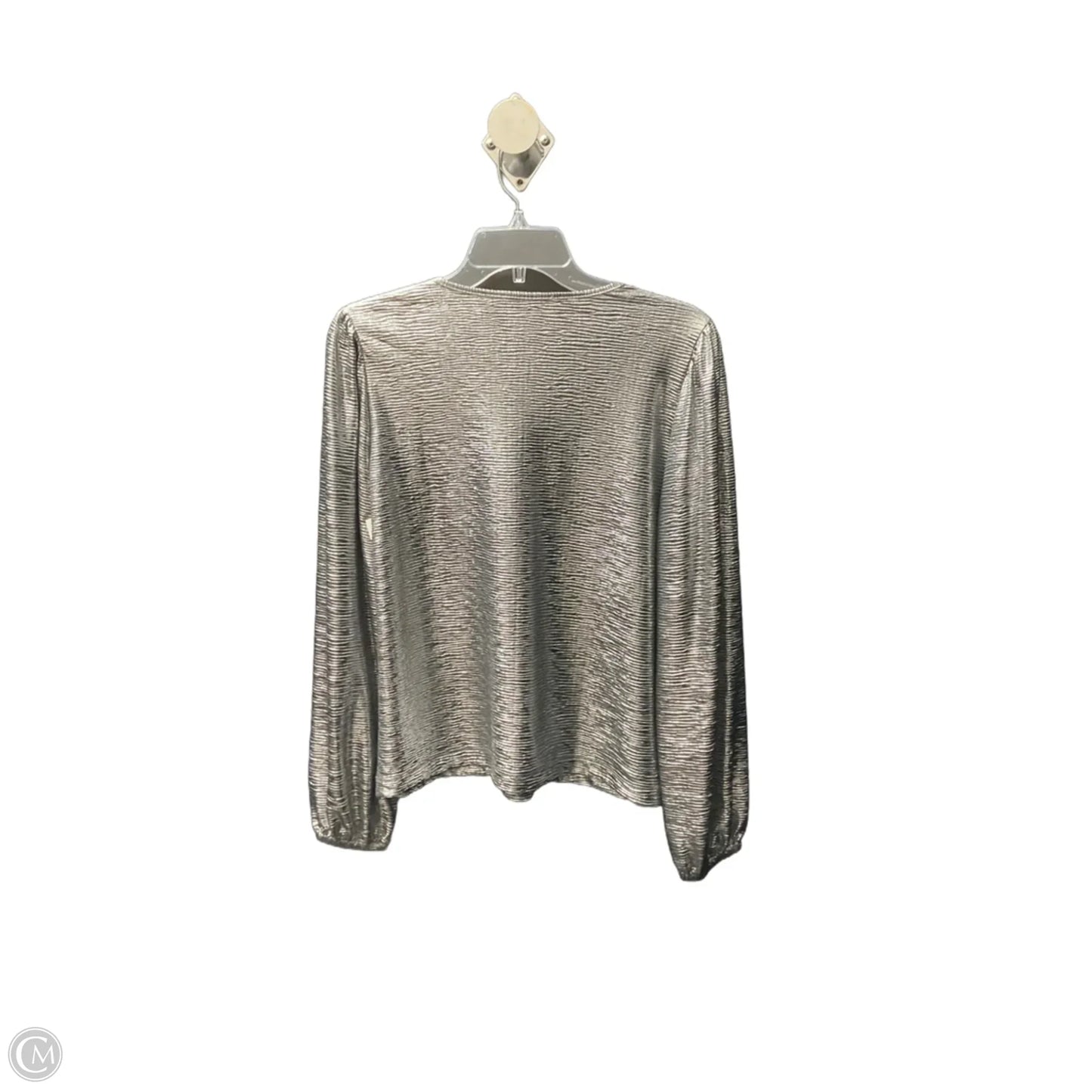 Top Long Sleeve By Loft In Silver, Size: M