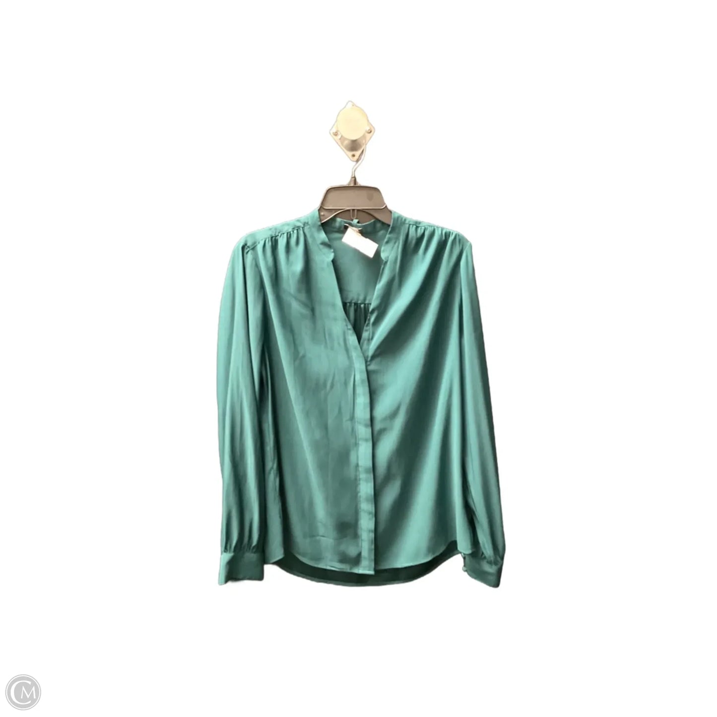 Blouse Long Sleeve By Express In Green, Size: L