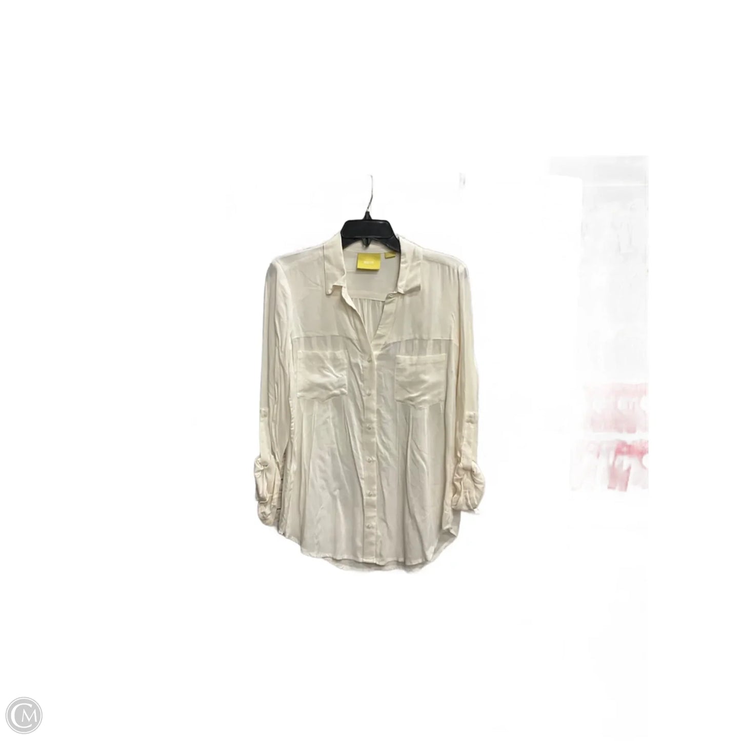 Blouse Long Sleeve By Maeve In Cream, Size: S