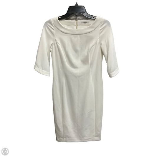 Dress Casual Midi By Calvin Klein In White, Size: 4p