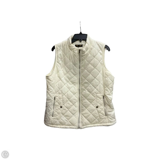 Vest Puffer & Quilted By Clothes Mentor In Cream, Size: L