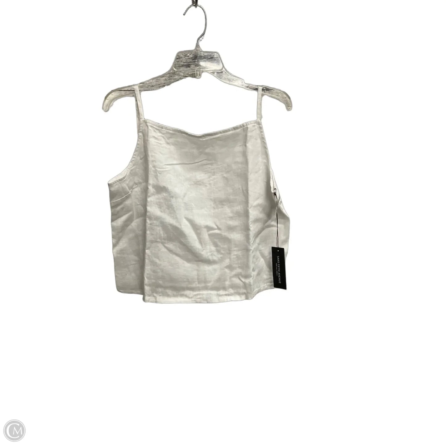Top Sleeveless By Saks Fifth Avenue In White, Size: L