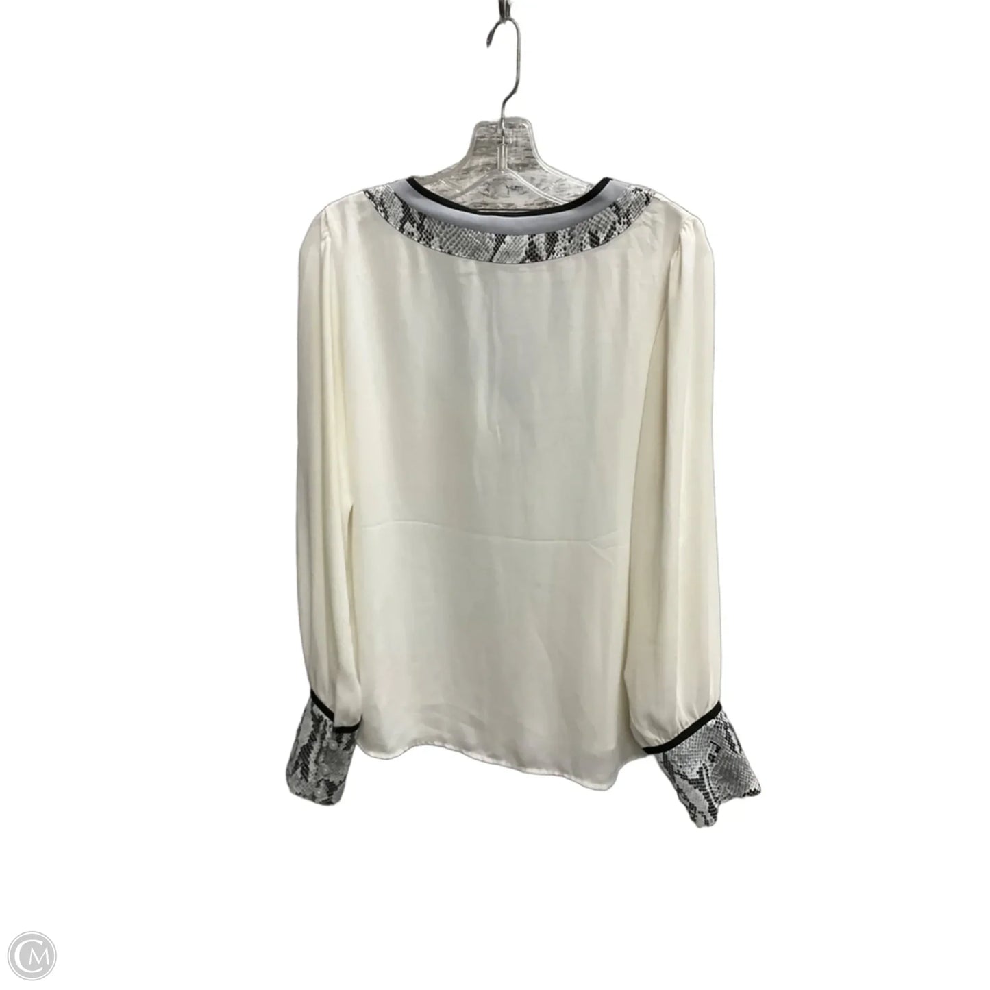 Top Long Sleeve By Express In Cream, Size: M