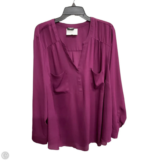 Top Long Sleeve By Torrid In Purple, Size: 4x