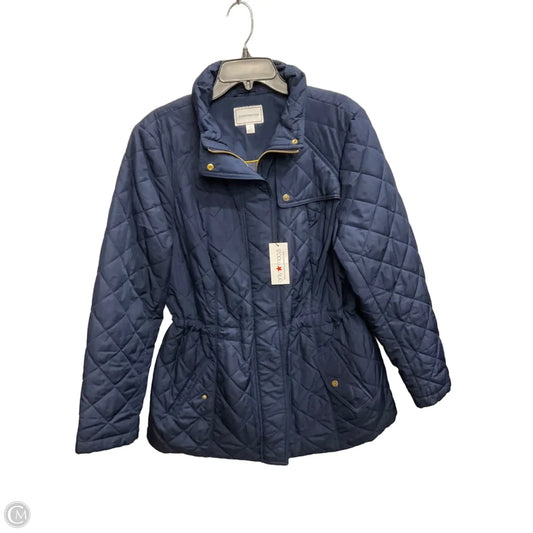 Jacket Puffer & Quilted By Charter Club In Navy, Size: 1x
