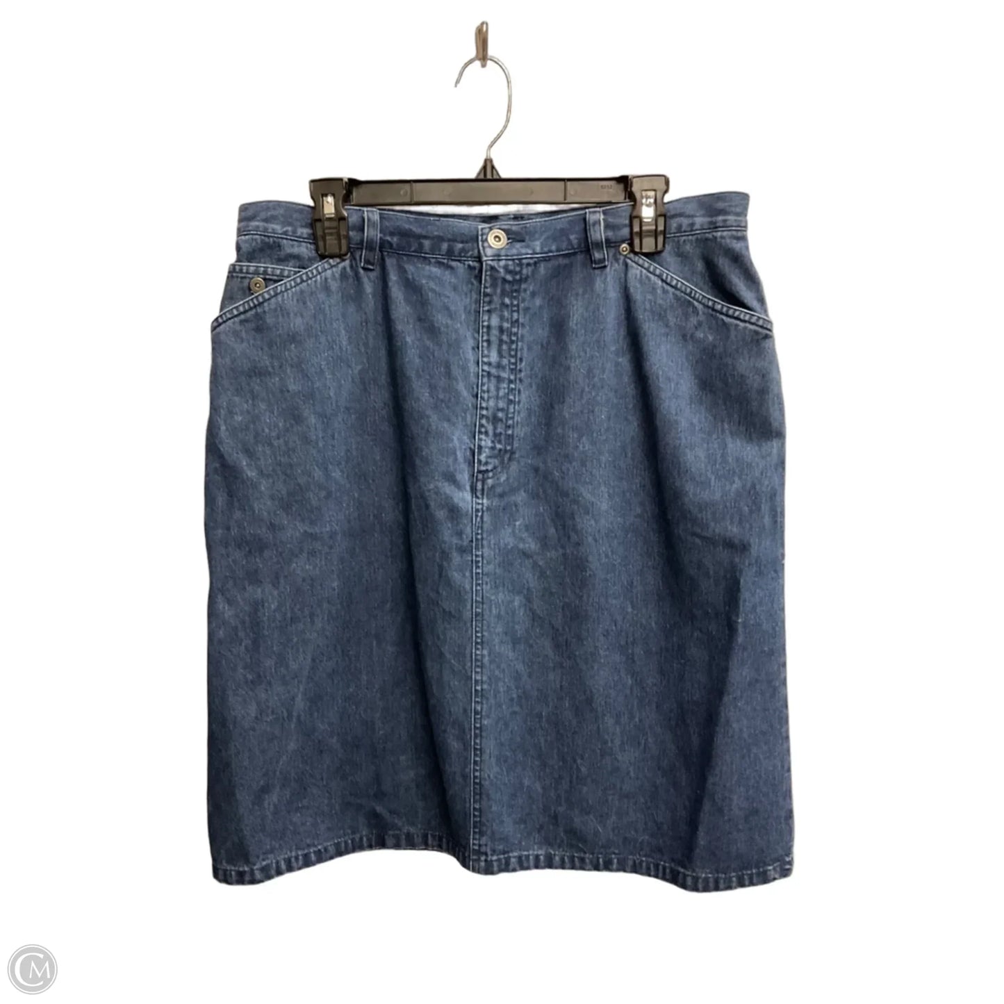 Skirt Midi By Liz Claiborne In Blue Denim, Size: 16