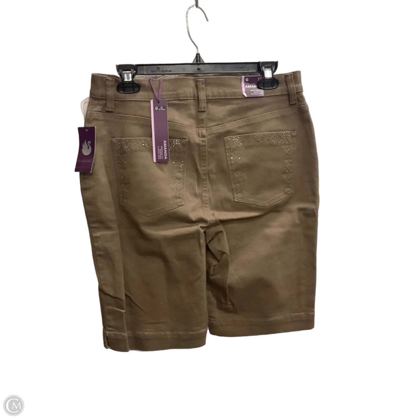 Shorts By Gloria Vanderbilt In Brown, Size: 10