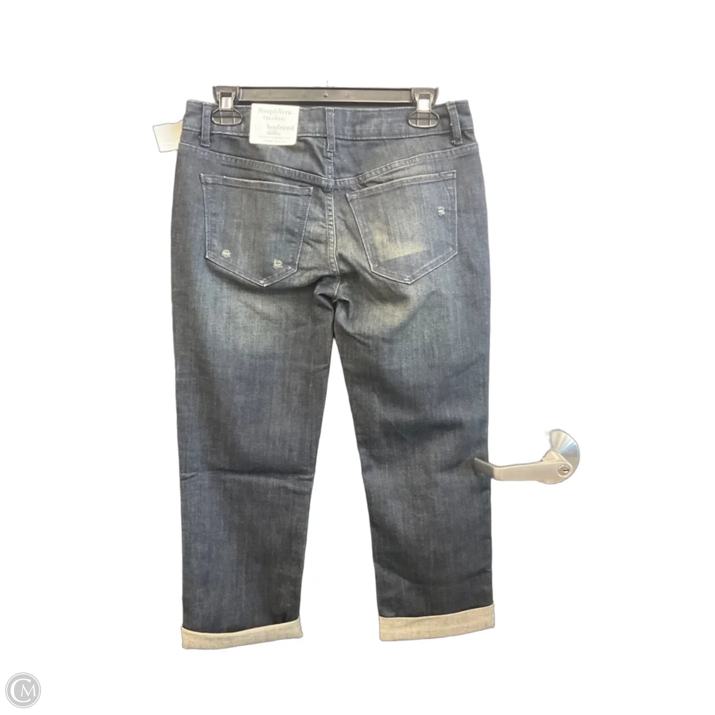 Jeans Boot Cut By Simply Vera In Blue Denim, Size: 0