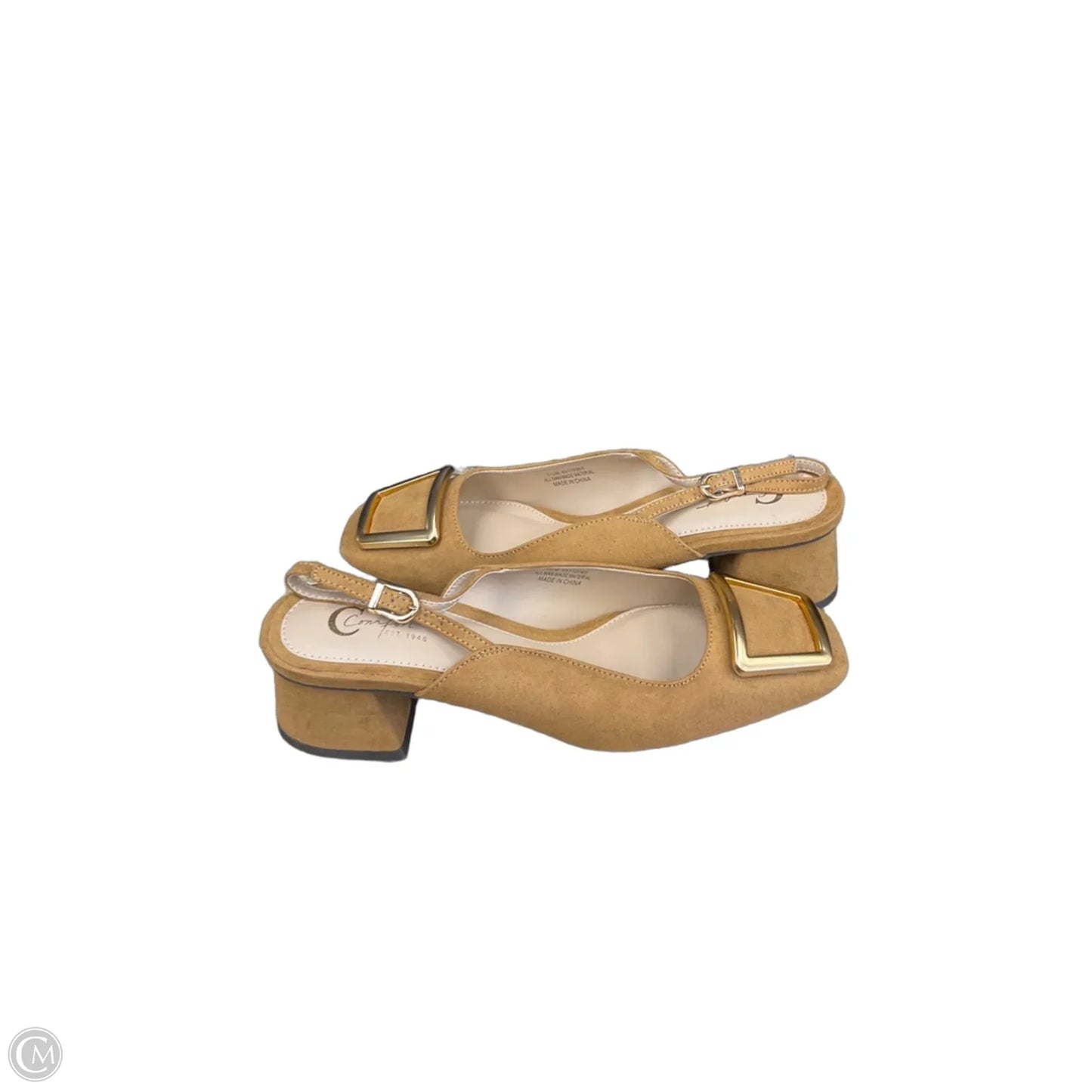 Shoes Heels Block By Clothes Mentor In Tan, Size: 7.5