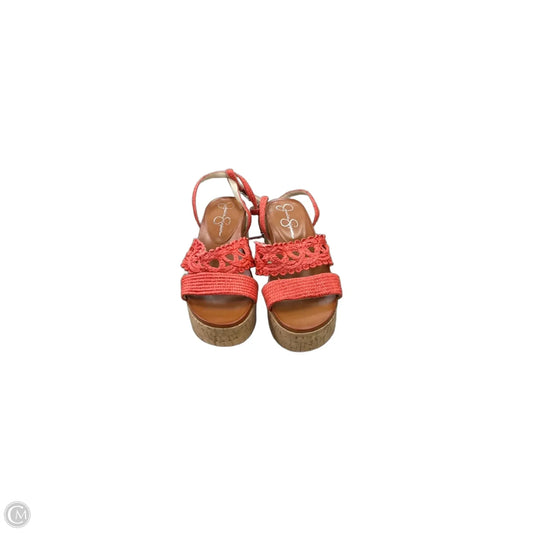 Shoes Heels Platform By Jessica Simpson In Orange, Size: 9