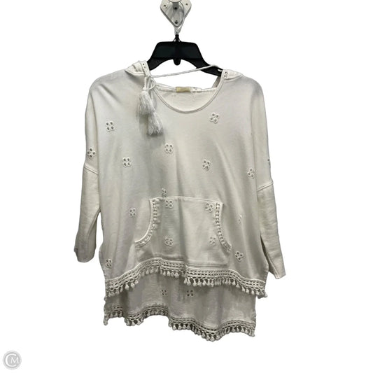 Top Long Sleeve By Anthropologie In White, Size: S