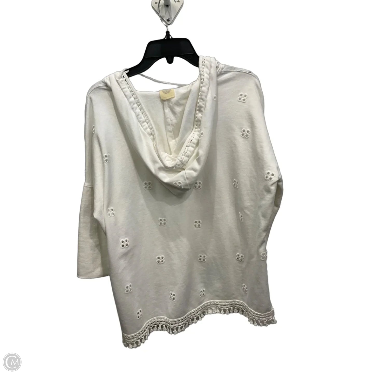 Top Long Sleeve By Anthropologie In White, Size: S