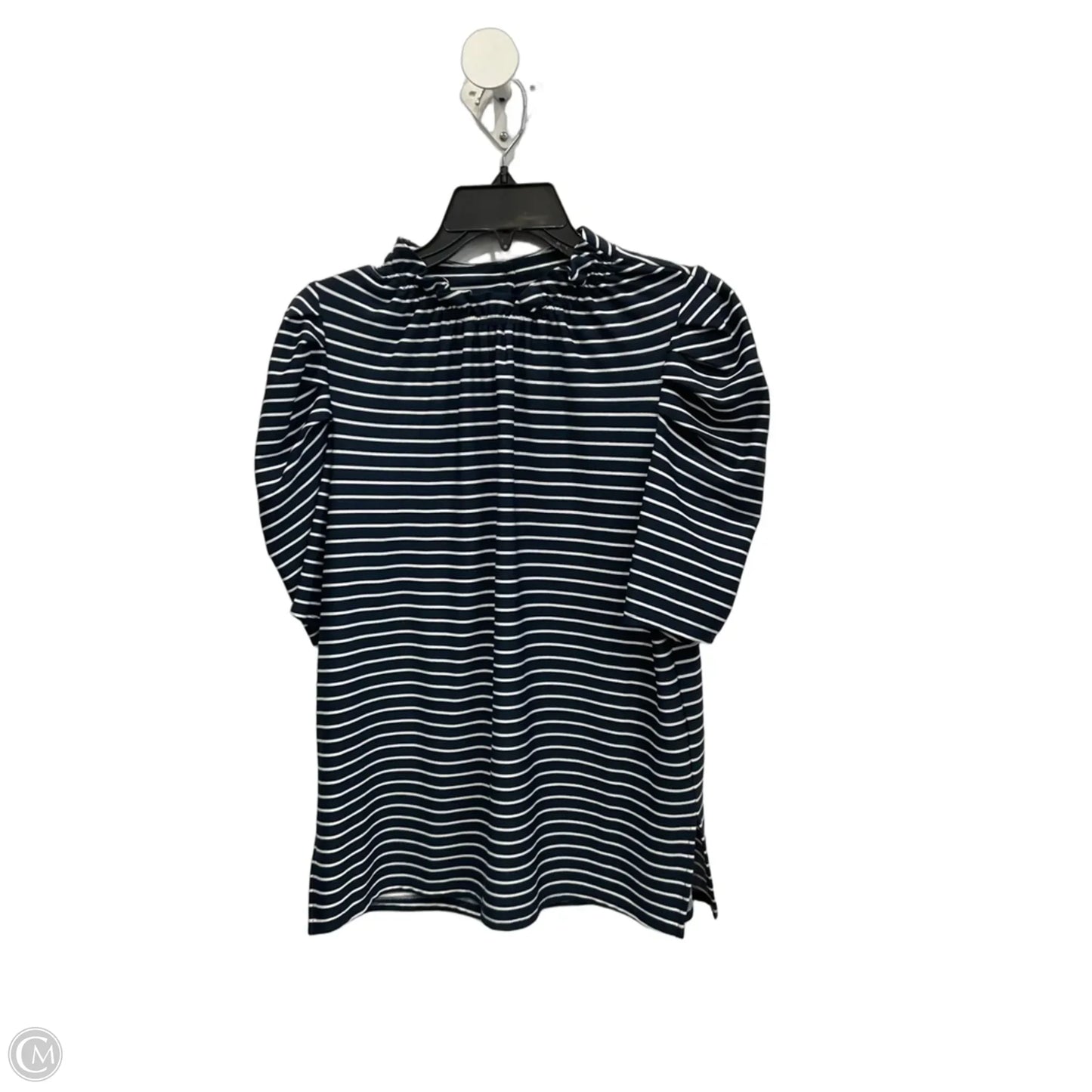 Top Short Sleeve By Adrianna Papell In Striped Pattern, Size: M