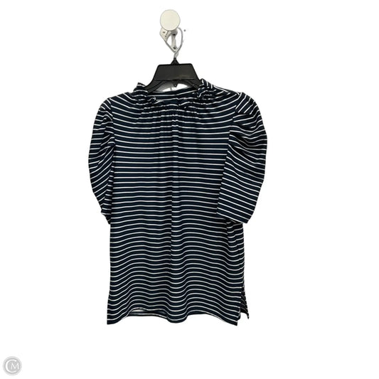 Top Short Sleeve By Adrianna Papell In Striped Pattern, Size: M