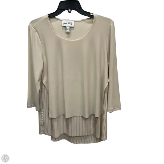 Top 3/4 Sleeve By Joseph Ribkoff In Beige, Size: M