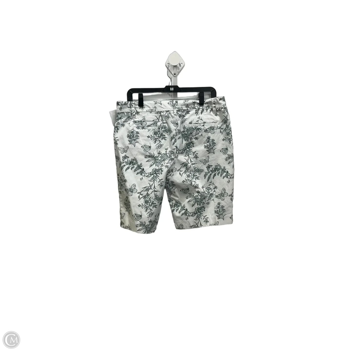 Shorts By Talbots In Green & White, Size: 12