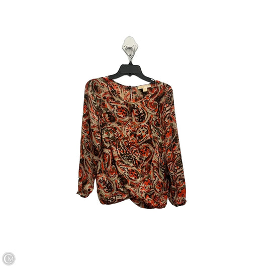 Top Long Sleeve By Michael By Michael Kors In Multi-colored, Size: Xs
