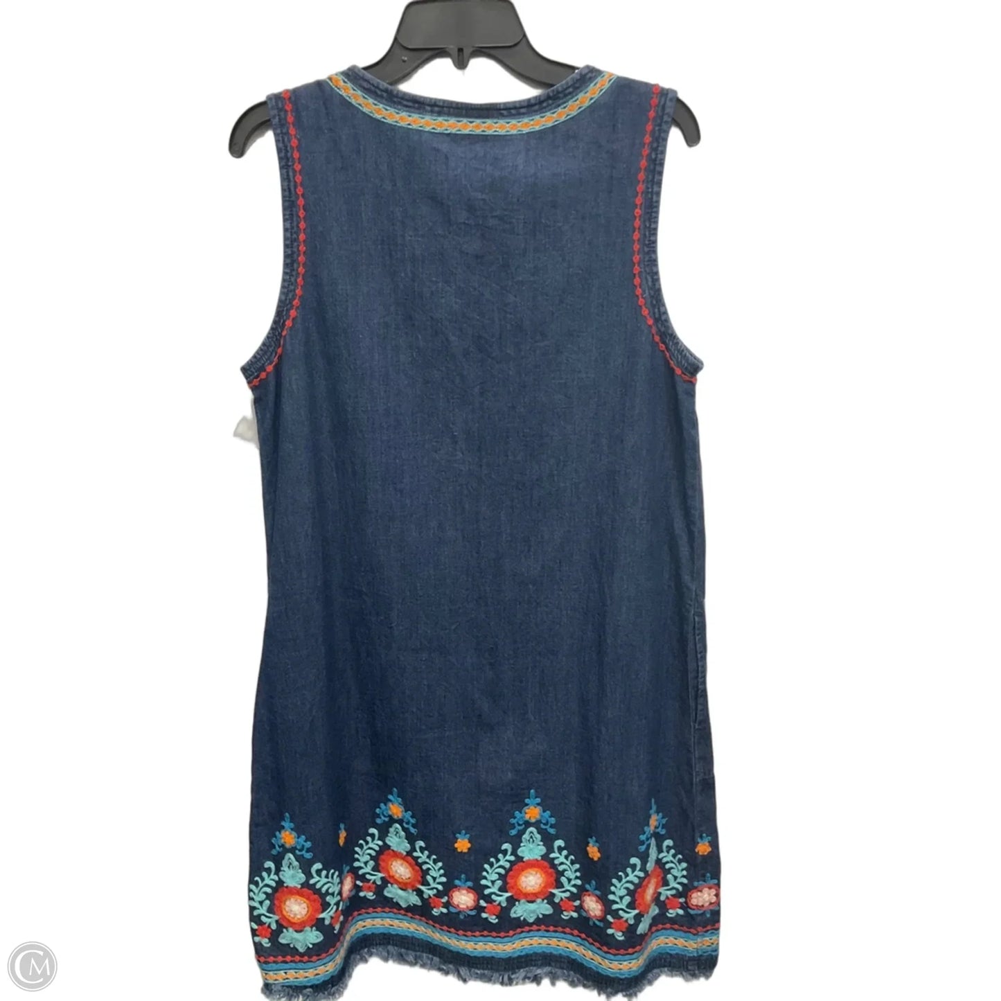 Dress Casual Midi By J. Jill In Blue Denim, Size: M