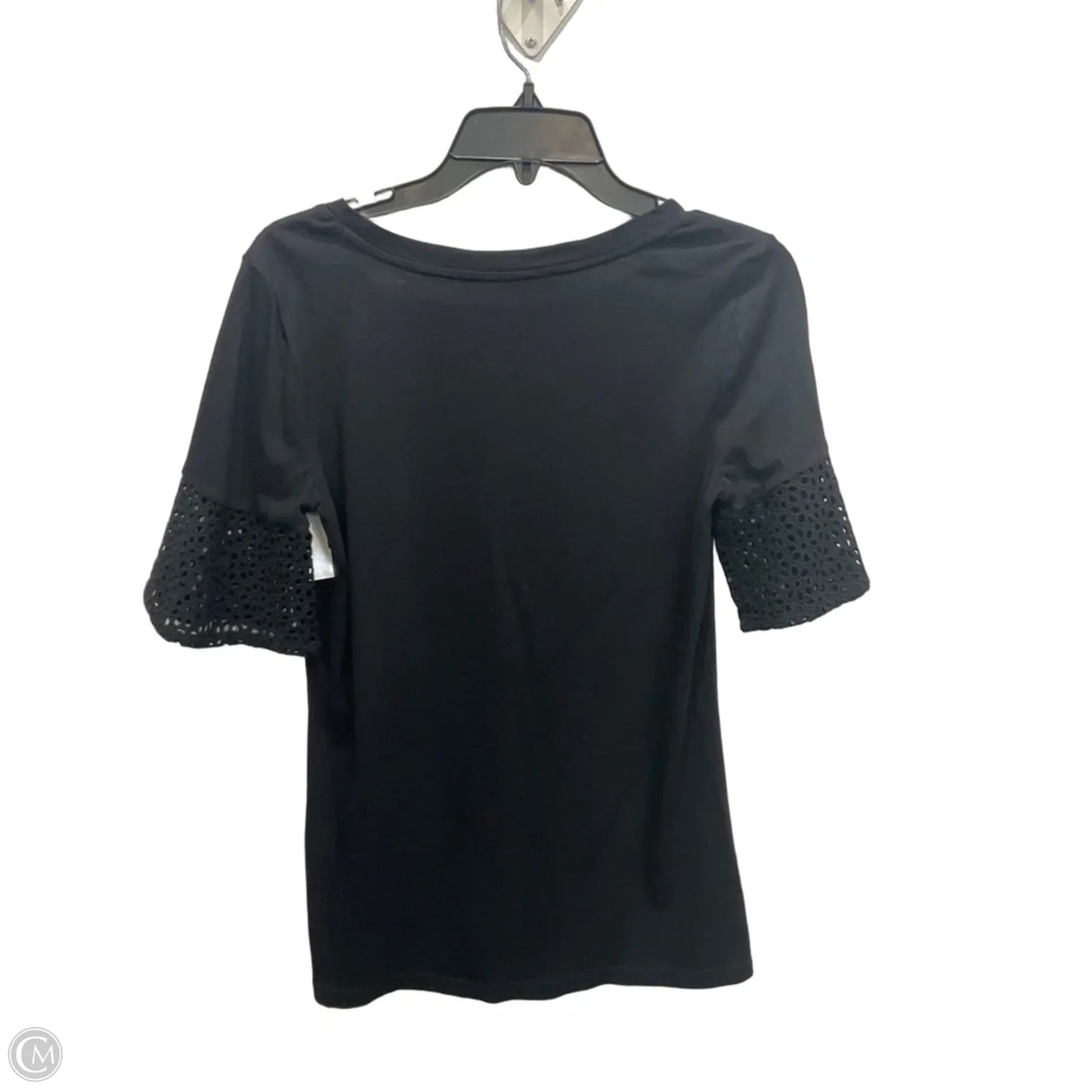 Top Short Sleeve By Talbots In Black, Size: S