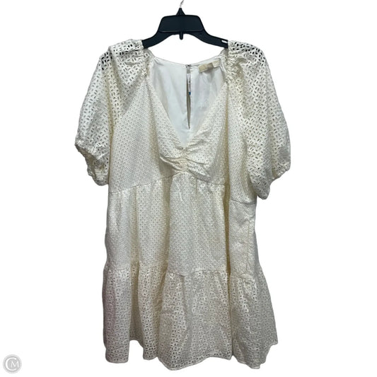 Dress Casual Midi By Michael By Michael Kors In Cream, Size: Xl