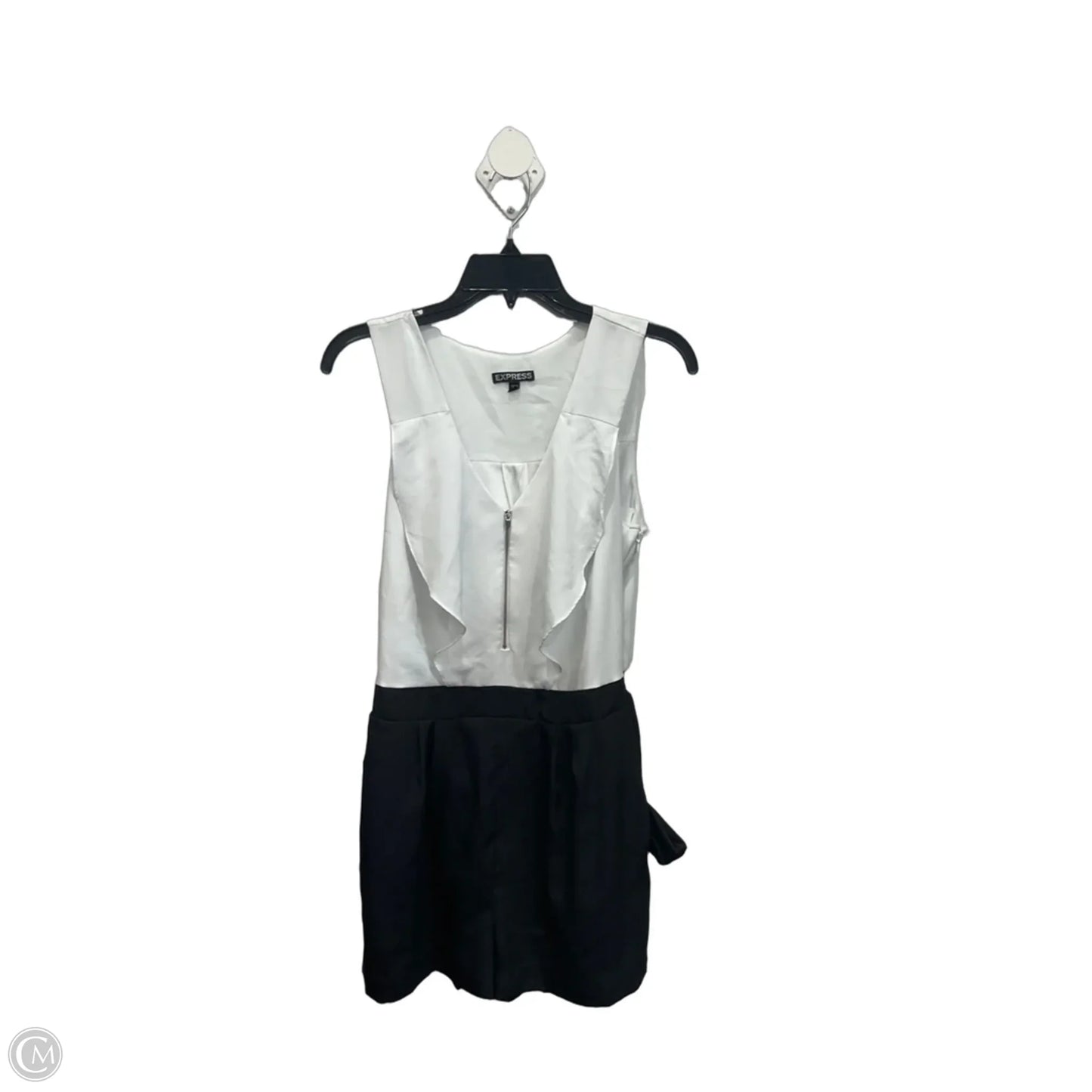 Romper By Express In Black & White, Size: 8