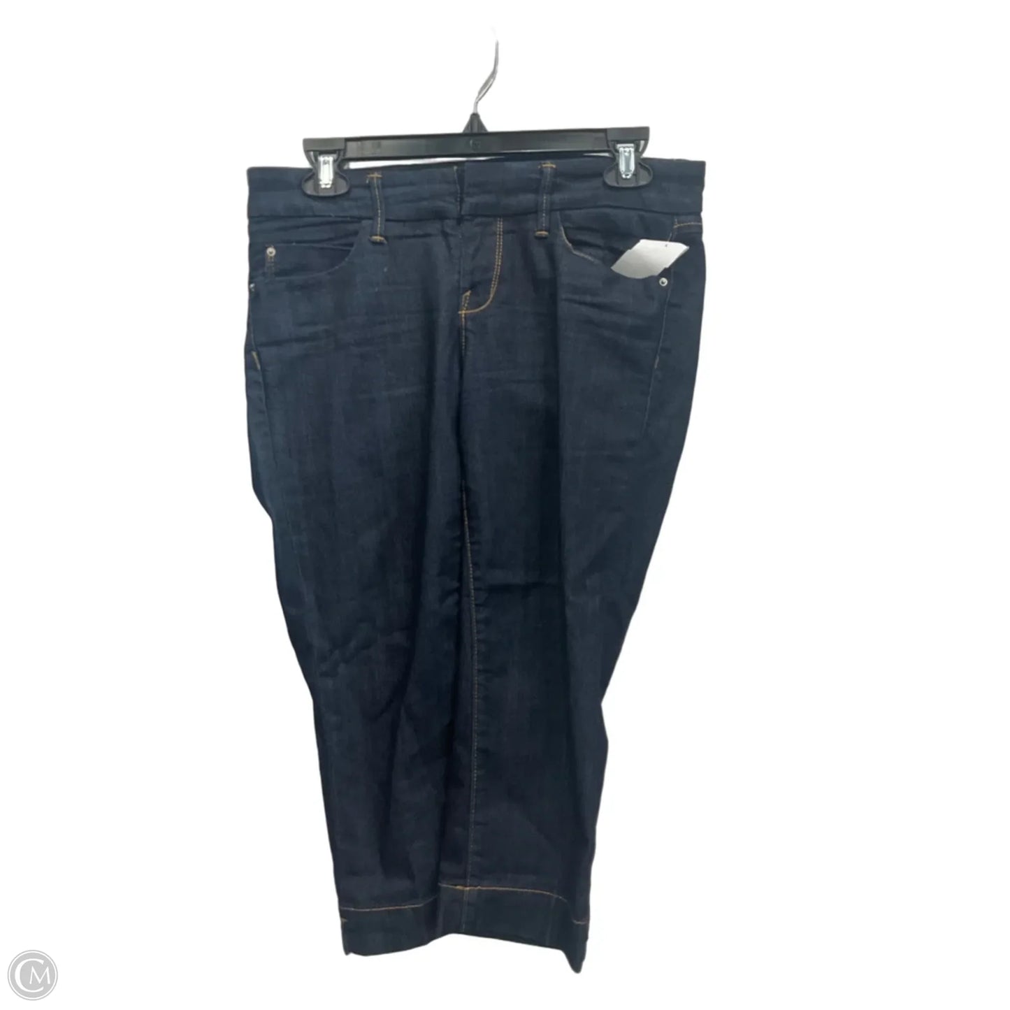 Jeans Cropped By Banana Republic In Blue Denim, Size: 4p
