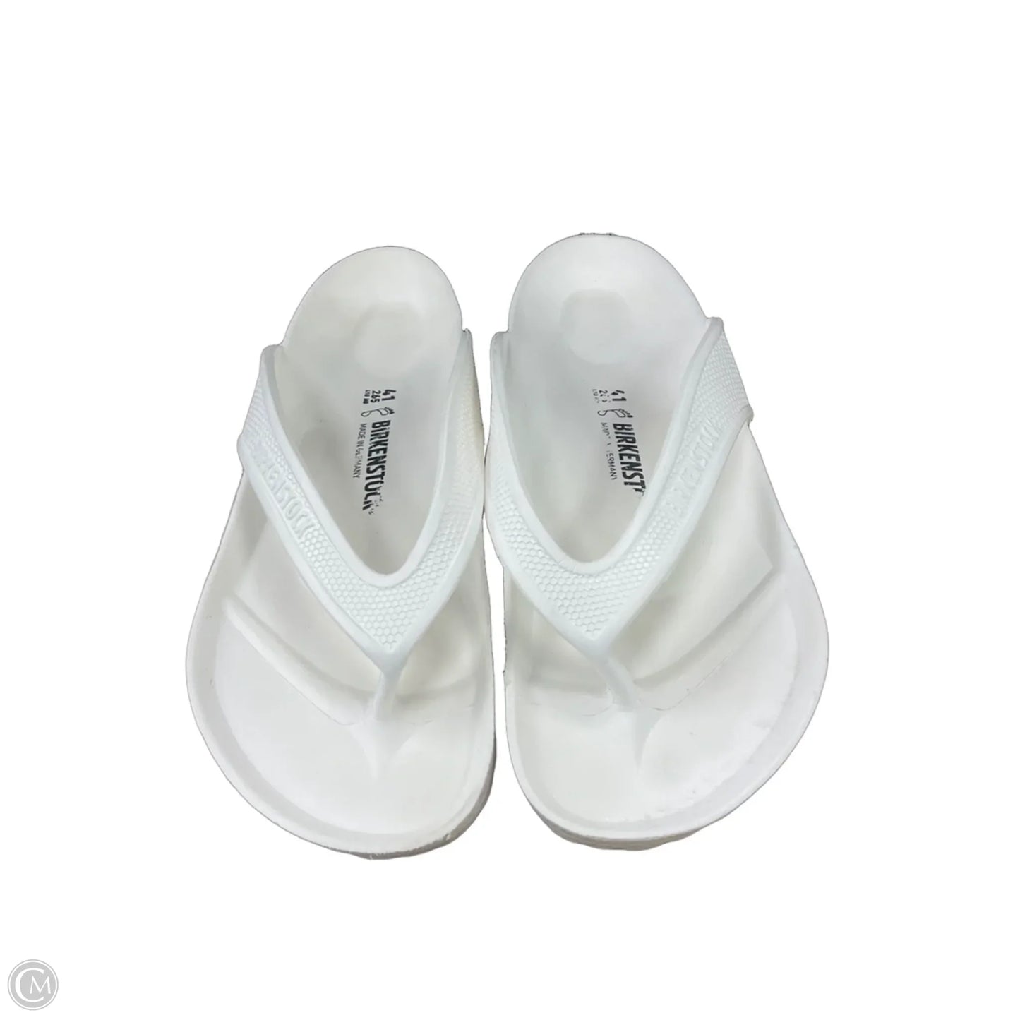 Sandals Flip Flops By Birkenstock In White, Size: 10