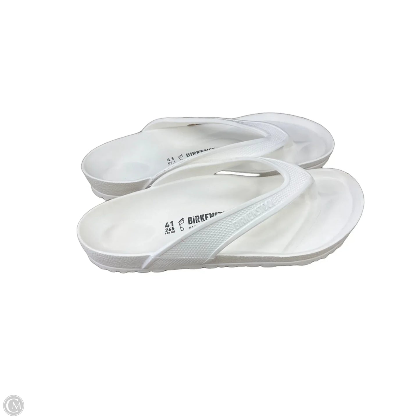 Sandals Flip Flops By Birkenstock In White, Size: 10