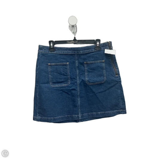 Skirt Midi By Loft In Blue Denim, Size: M