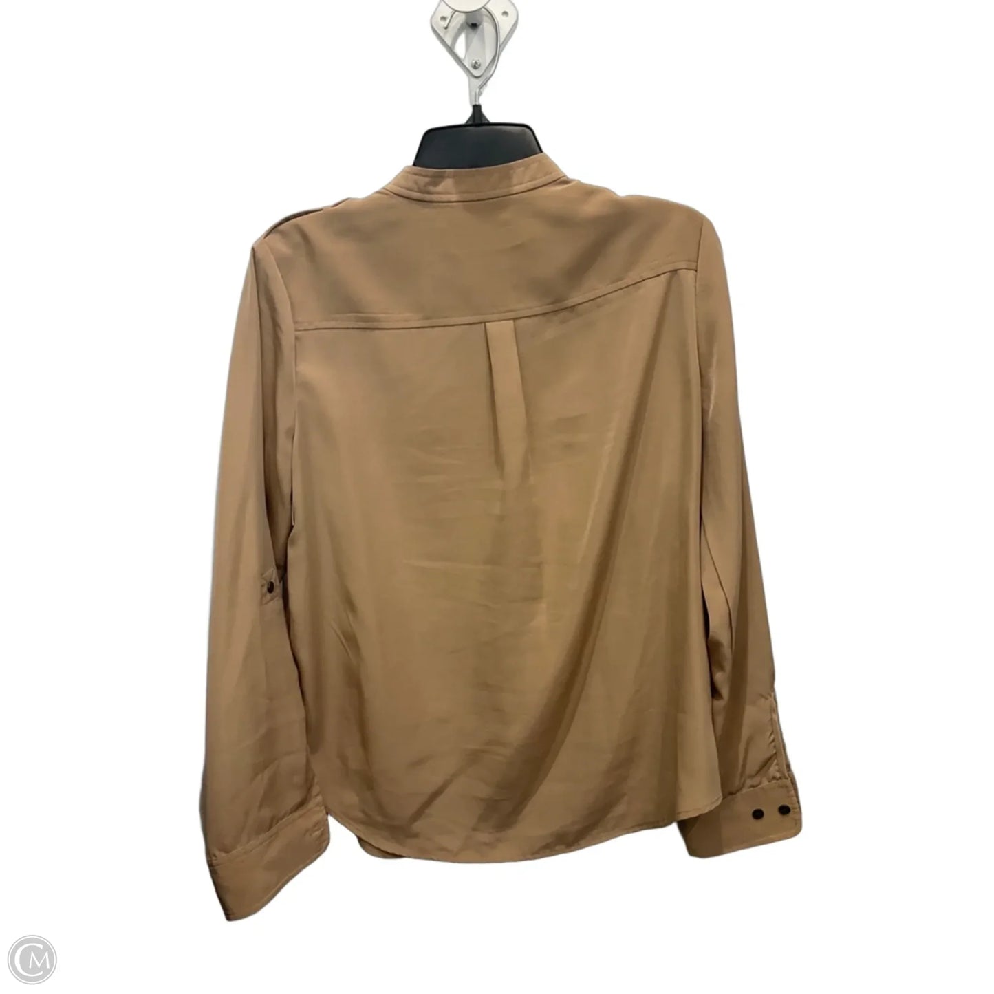 Blouse Long Sleeve By Jones New York In Tan, Size: S