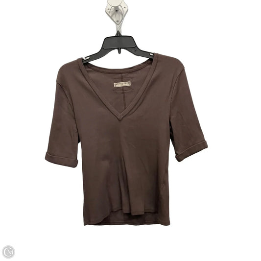 Top Short Sleeve By We The Free In Brown, Size: Xl