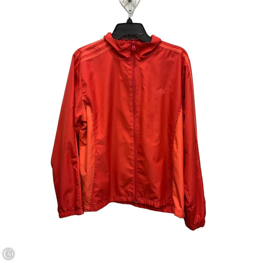 Athletic Jacket By Adidas In Orange, Size: Xl