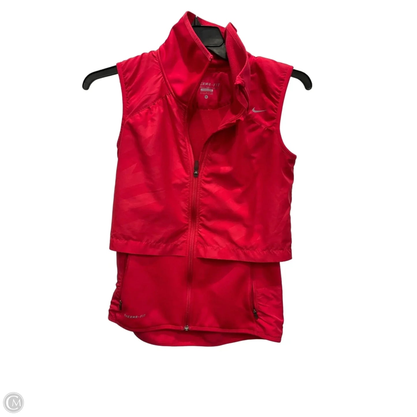 Athletic Jacket By Nike In Red, Size: S