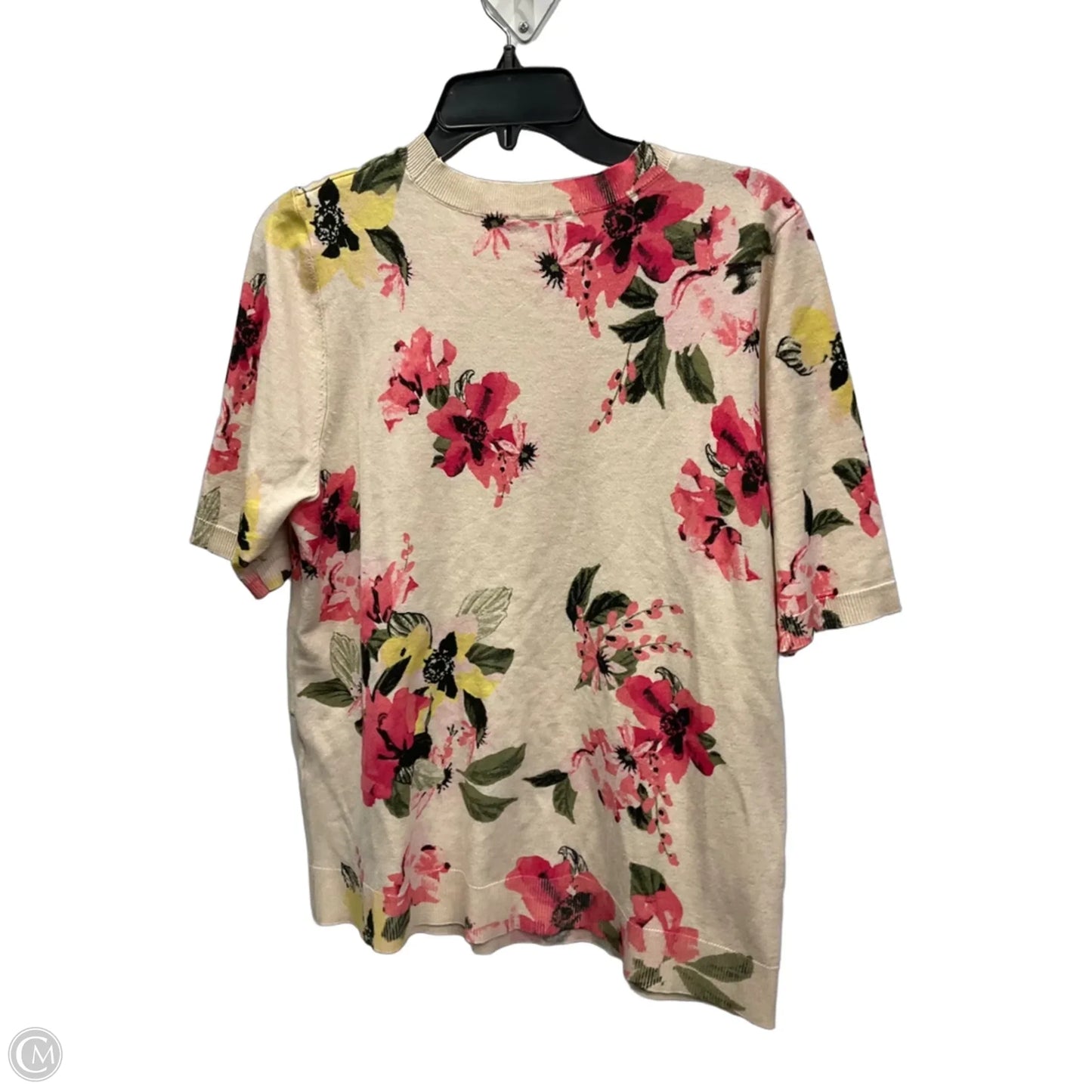 Top Short Sleeve By Chicos In Floral Print, Size: L