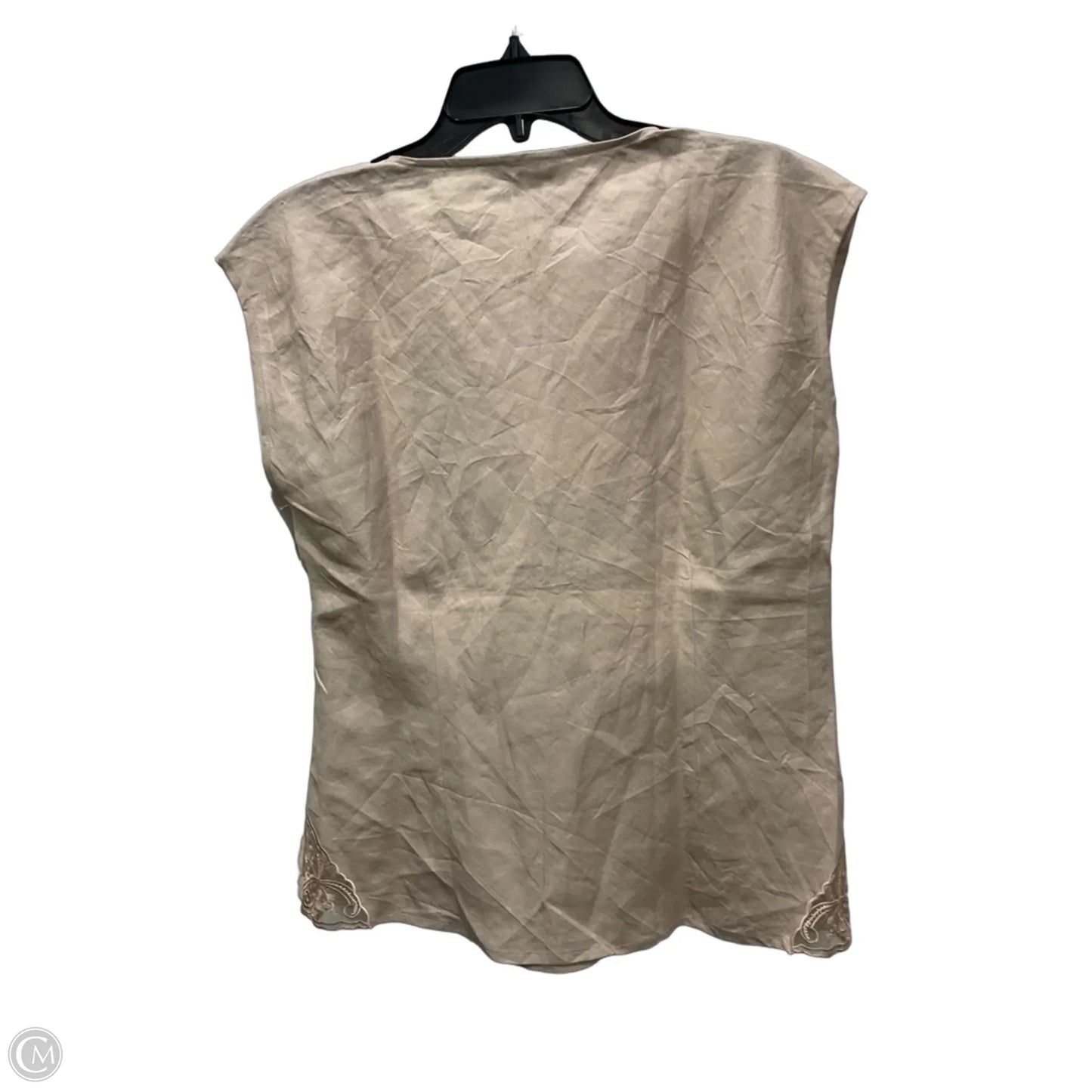 Top Sleeveless By Carole Little In Tan, Size: Xl