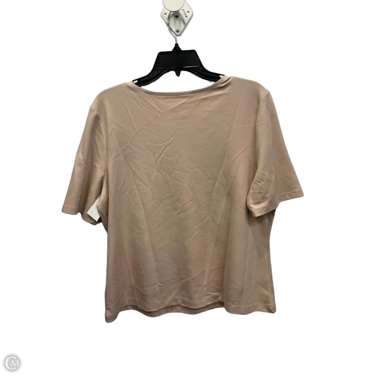 Top Short Sleeve By Christian Siriano In Tan, Size: Xl